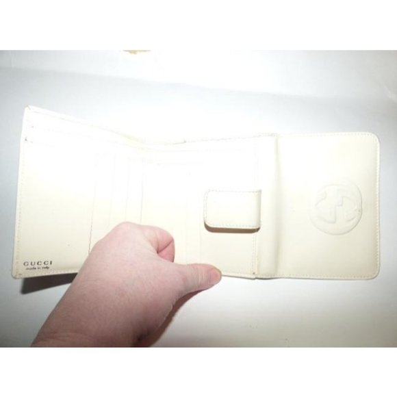 Gucci Ivory Patent Leather Tom Ford Era Tri Fold Wallet - Picture 3 of 10